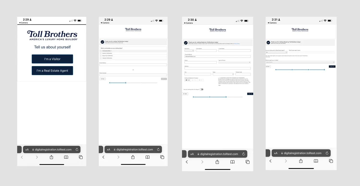 Old digital registration flow