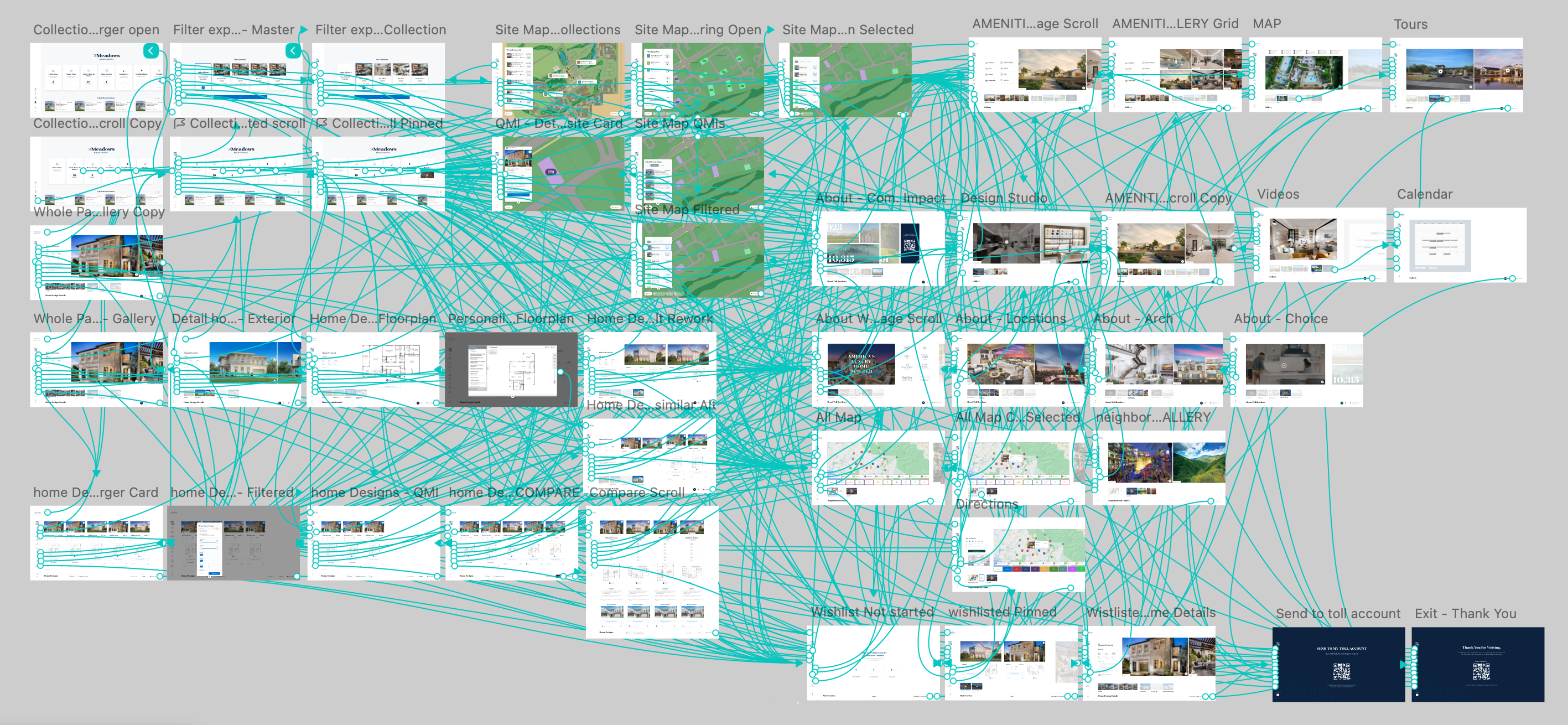 Working explorations — wireframes and design iterations